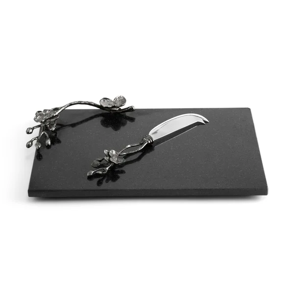 Michael Aram Black Orchid Cheese Board with Knife, Small
