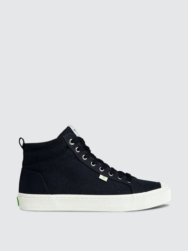 Cariuma - OCA High Black Canvas Sneaker Women, 5 US, Black