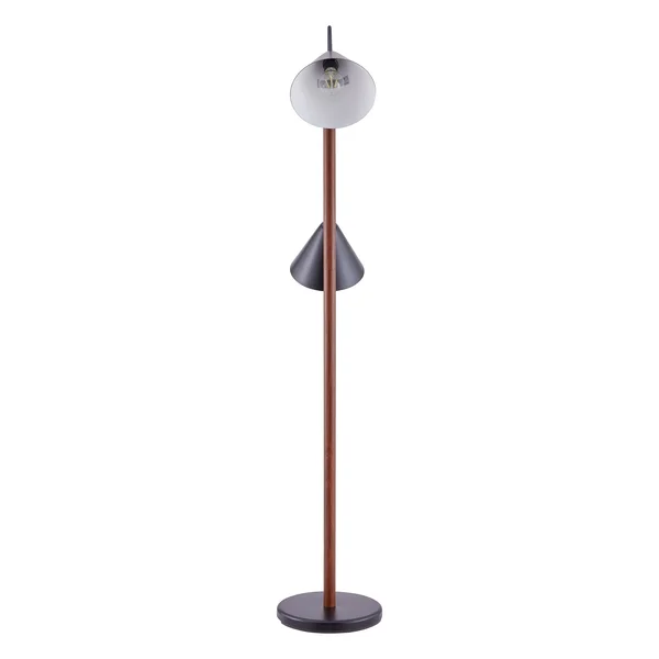 Strick & Bolton Madero Scandinavian Brown Black Metal Floor Lamp (Dark Tobacco, White) 28478053