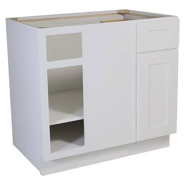 Design House Brookings 36x22 Fully Assembled Kitchen Blind Base Cabinet, White Shaker