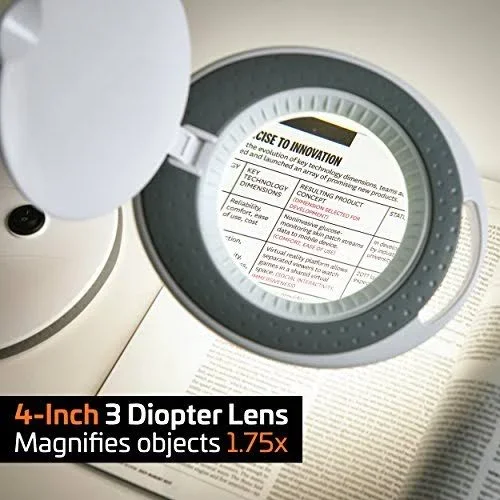 Newhouse Lighting LED Magnifying Table Top Lamp, 3X Magnifier, Lighted Magnify
