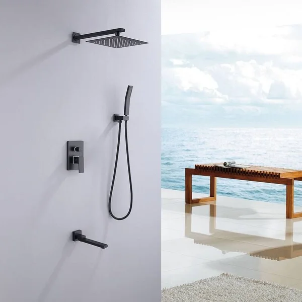 Matrix Decors RCS85012MB-MD Complete Shower System with Rough-In Valve