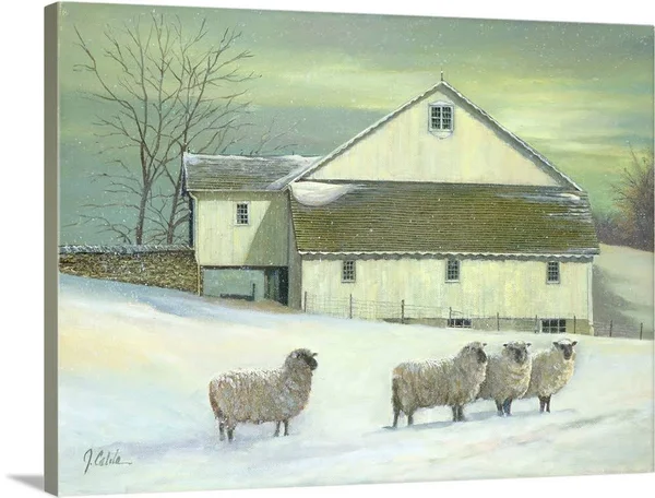 Sheep at Granough, Canvas Wall Art, 40x30, Great Big Canvas