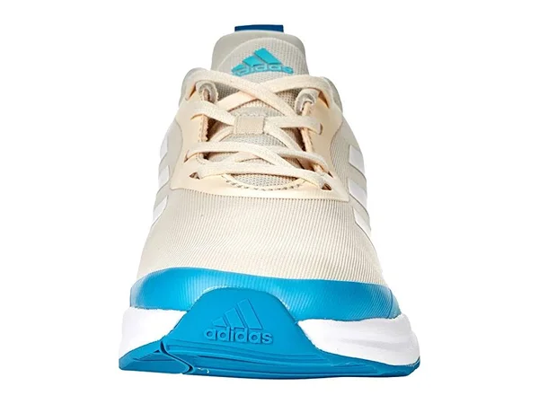 Adidas Youth FortaRun Running Shoes 4.5, Tan/Baby Blue/White