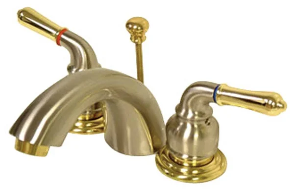 Kingston Brass KB959 Magellan 4x22-8x22 Mini Widespread Lavatory Faucet, Satin Nickel