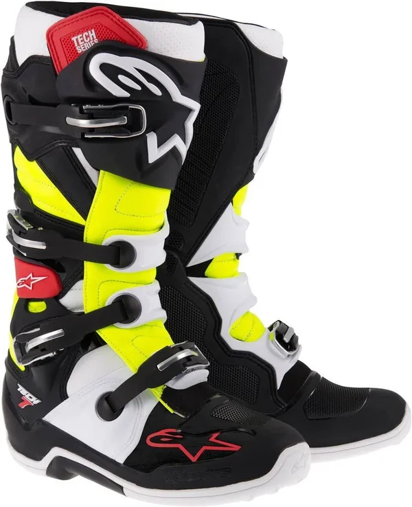 Boots Alpinestars Tech 7 White - Red, Burgundy