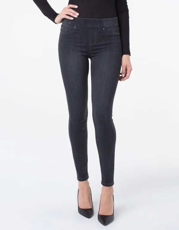 Liverpool Petite Sienna Pull-On Leggings in Silky Soft Denim in Meteorite Wash Women's Clothing Meteorite Wash : 0p 25