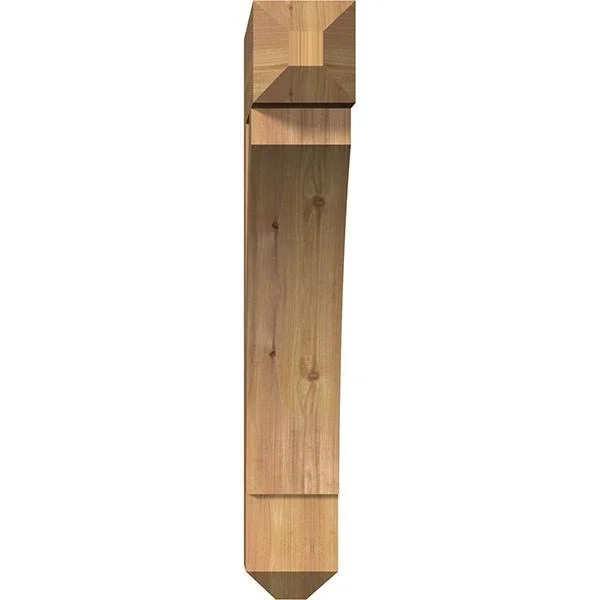 Ekena Millwork BKT06X26X34THR04SWR 5 1/2x22W x 26x22D x 34x22H Thorton Craftsman Smooth BRACKET, Western Red Cedar