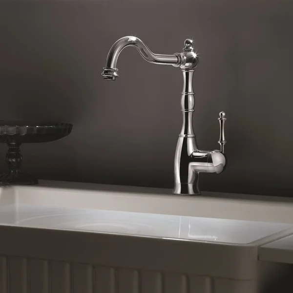Houzer Regal Traditional Kitchen Faucet with Sidespray and CeraDox Technology, Brushed Brass (regss-181-bb)