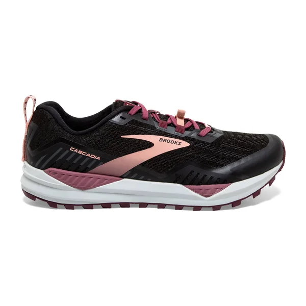 Brooks Cascadia 15 5.5, Black/Ebony/Coral Cloud (Women's)