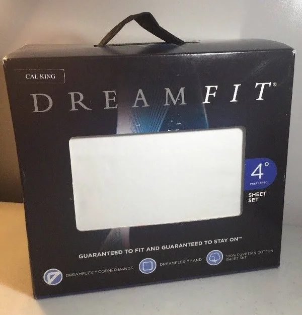 DreamFit Degree 4 Egyptian Cotton California King Sheet Set - Snowflake