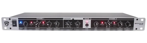 Rockville REQ231 Dual 31 Band 1/3 Octave Graphic Equalizer+3 Way Mono Crossover
