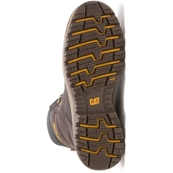Cat 8x22 Fairbanks TX Steel Toe Waterproof Boots, Men's Mulch