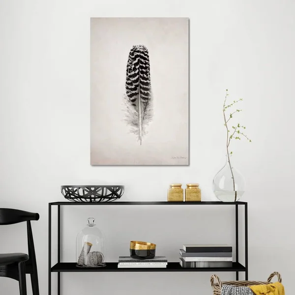 Debra Van Swearingen Canvas Wall Decor Prints - Feather I ( Decorative Elements > Feathers art)
