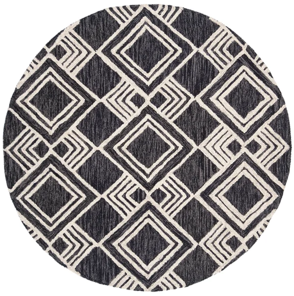 Safavieh Micro-Loop MLP154H 8&0x22 x 10&0x22 Charcoal, Ivory Area Rug