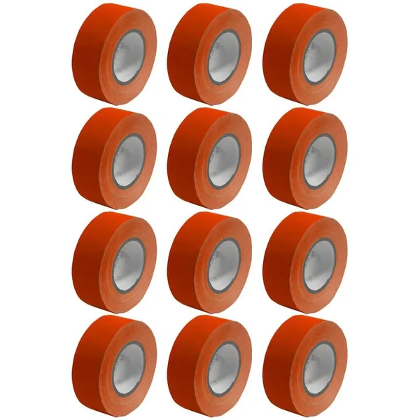 Seismic Audio - SeismicTape-Red602-12Pack - 12 Pack of 2 inch Red Gaffer&s Tape - 60 Yards per Roll