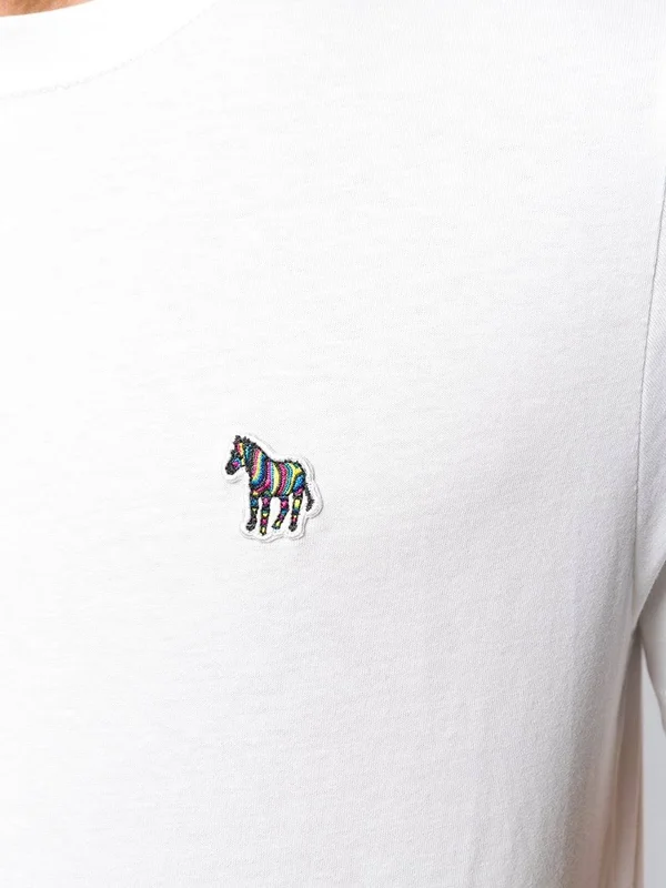 Paul Smith White Zebra Logo T-Shirt - M