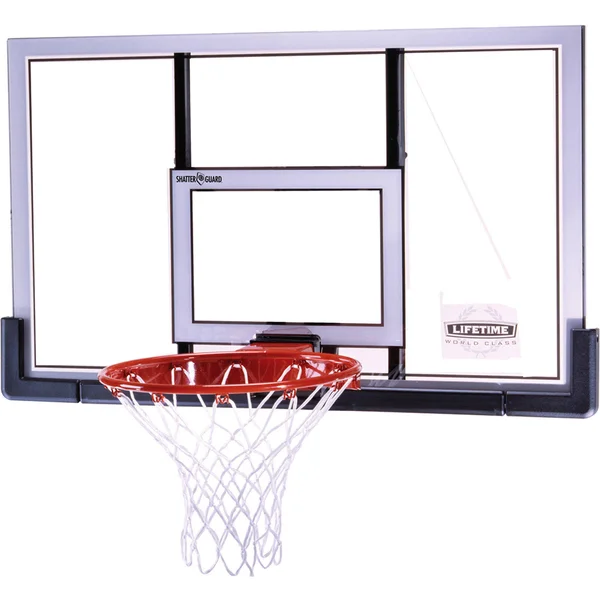 Lifetime 48x22 Shatterproof Backboard and Rim Basketball Combo 73729 - 48 inches x 30 inches x 1 in