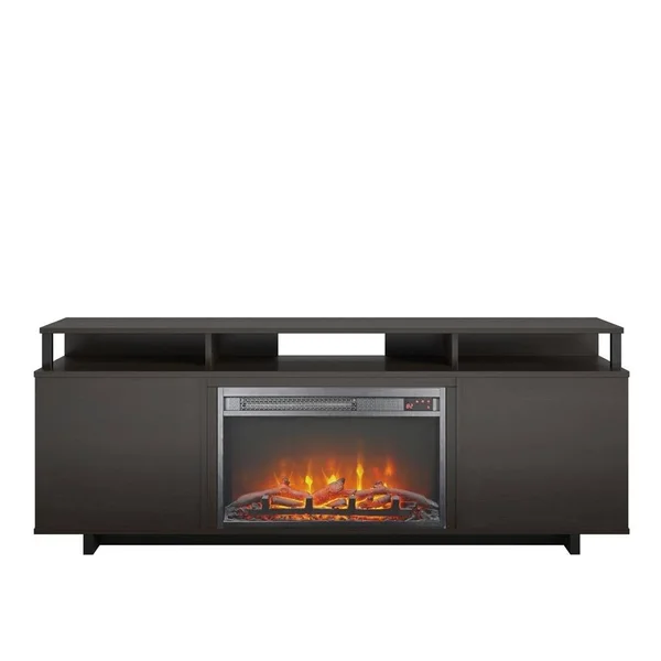 Avenue Greene Naperville Fireplace TV Stand for TVs Up to 65 Inches - Black Oak