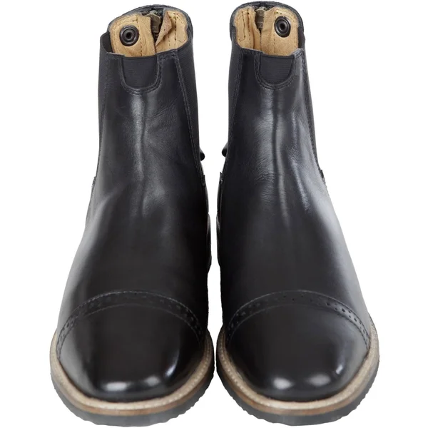 Huntley Equestrian Black Leather Zipper Paddock Boots