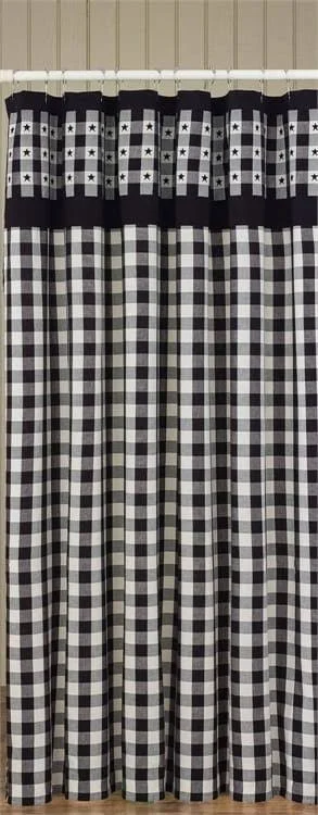 Park Designs Checkerboard Star Shower Curtain