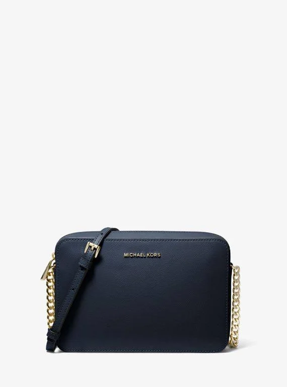 Michael Kors Jet Set Travel Large Saffiano Leather Crossbody - Blue