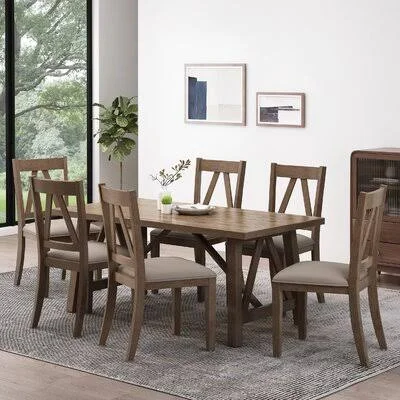 Leola - Piece Dining Set Laurel Foundry Modern Farmhouse Color: Antique Brown - Chair Color: Antique Brown