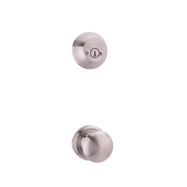 Weslock 2109I Satin Nickel Double Cylinder Interior Pack Featuring An Impresa Knob From, Silver