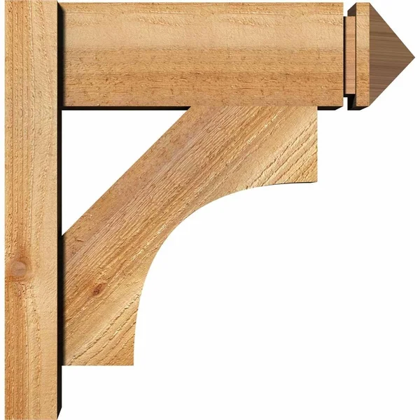 Ekena Millwork OUT06X30X42WTL03RWR 6x22W x 30x22D x 42x22H Westlake Rough Sawn Arts and Crafts Outlooker, Western Red Cedar