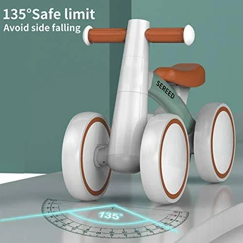 Sereed Baby Balance Bike for 1 Year Old Boys Girls 12-24 Month Toddler Balance Bike - 4 Wheels Toddler Ride on Toys, First Birthd