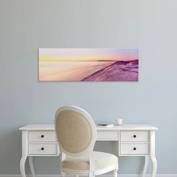 Easy Art Prints Panoramic Image &Sand Dunes, Sleeping Bear Dunes National Lakeshore, Empire, Michigan& Canvas Art - 12 x 36 - Mo