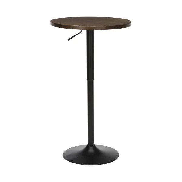 Ofm 161 Collection Industrial Modern Pub Table - 33x22 to 42x22 Height Adjustable, Black/Walnut