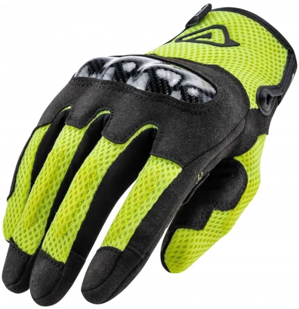 Acerbis Ramsey My Vented Motorcycle Gloves, black-yellow, Size M