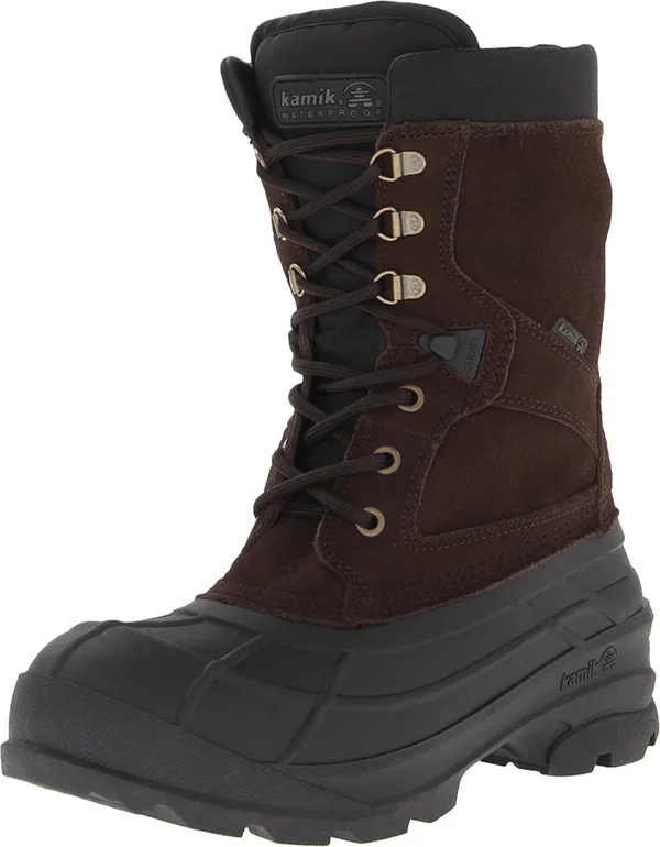 Kamik Men's Nationwide Waterproof Winter Boots - Dark Brown, 10