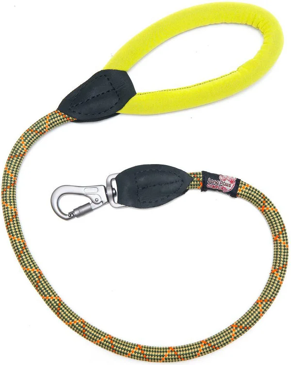 Long Paws Comfort Collection Rope Lead 75cm - 30in Green