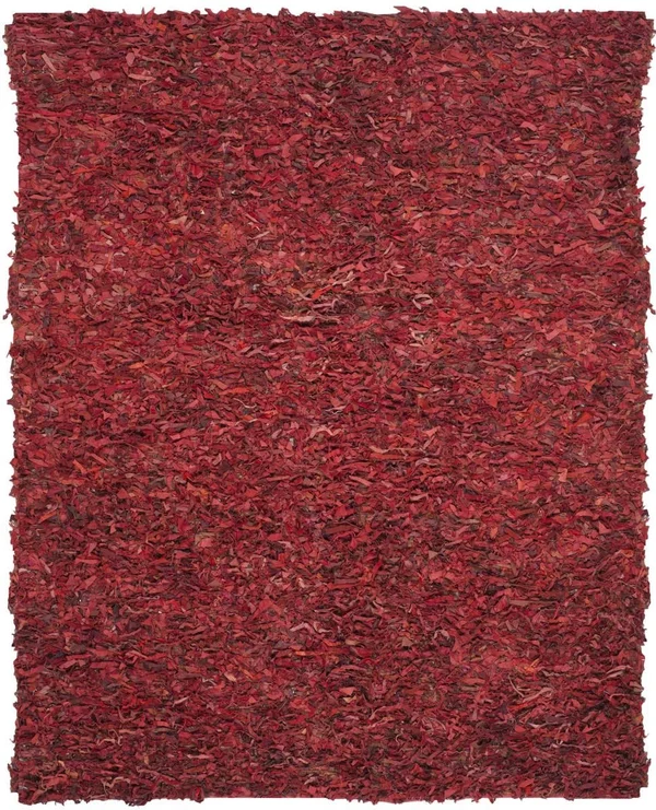 Safavieh Leather Shag LSG511D Area Rug - Red, Size: 5 x 8 ft.