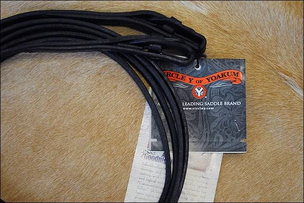 Circle Y Goodnight Split Reins Black