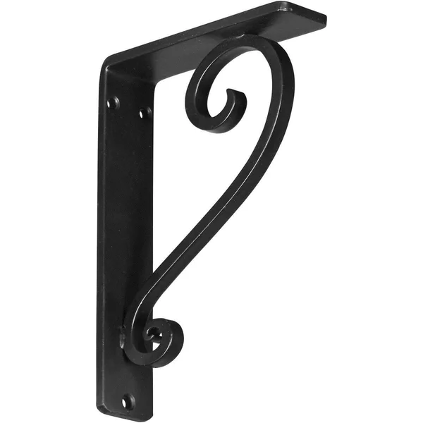 Edwards Wrought Iron Bracket Antiqued Pewter 1 1/2x22W x 12x22D x 15x22H - (Single Center Brace)