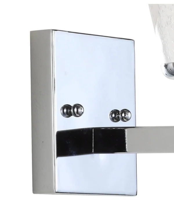 Jonathan Y Marion 12.75 in. 2-Light Hurricane Metal/Glass Chrome Vanity Light
