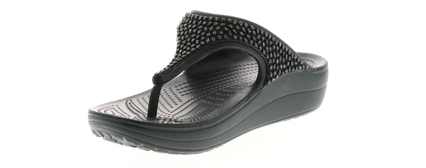 Crocs Women's Sloane Embellished Flip Flop, Size: 6, Black