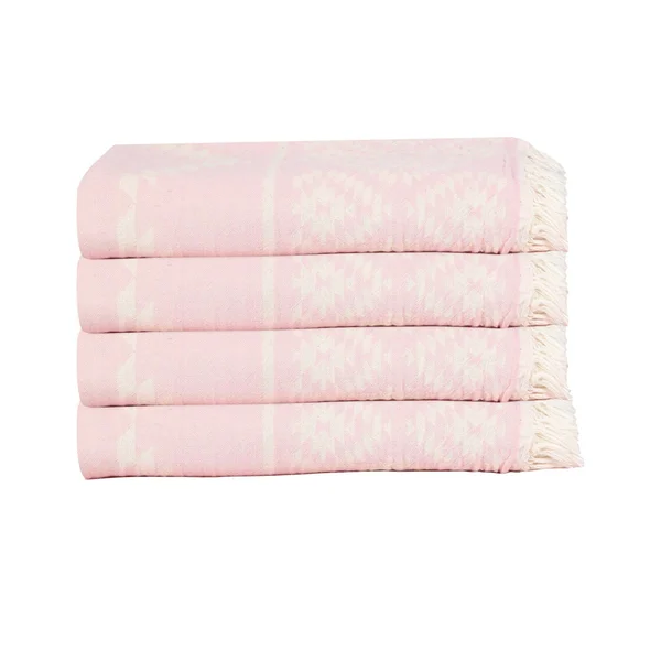 Oliveu0026Linen Aztec Turkish Hand, Kitchen Towel Bundle, Size: 20, Pink