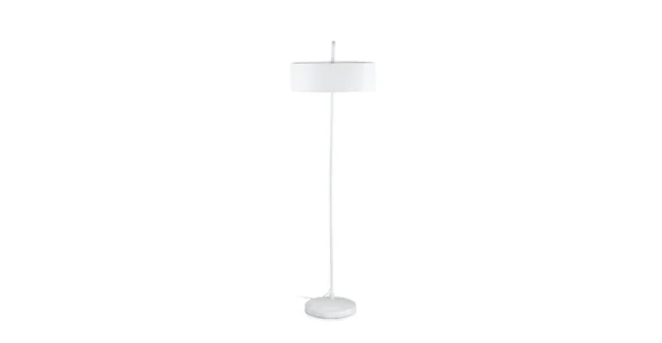 White Floor Lamp - Marble Base, Article Heron Modern Lighting