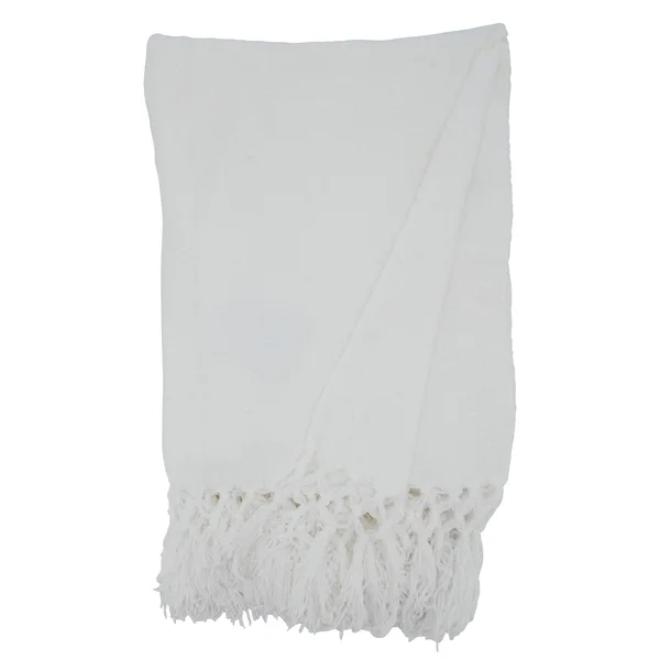 Saro TH405.BH5060B 50 x 60 in. Knotted Chenille Oblong Throw Blanket Blush