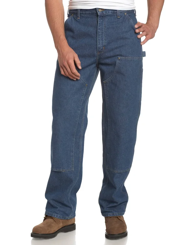 Carhartt Men's Double-Front Washed Logger Jeans, B73DST, Darkstone