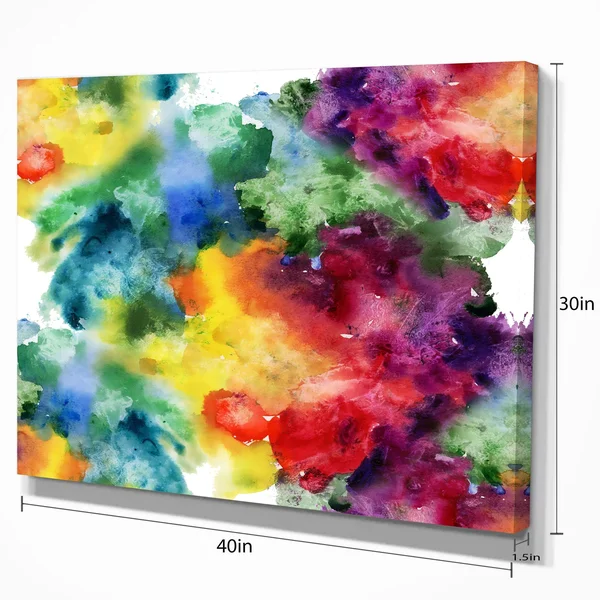 Designart Abstract Texture Graphic Art on Wrapped Canvas Size: 20x22 H x 40x22 W