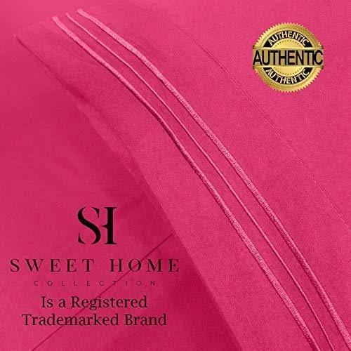 1500 Supreme Collection Extra Soft King Sheet Set, Fuscia- Luxury Bed Sheet Set with Deep Pocket Wrinkle Free Bed Sheets, King s