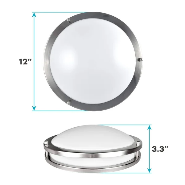 Luxrite 12 inch LED Flush Mount Ceiling Light, Color Temperature Selectable 2700K, 3000K, 3500K, 4000K, 5000K