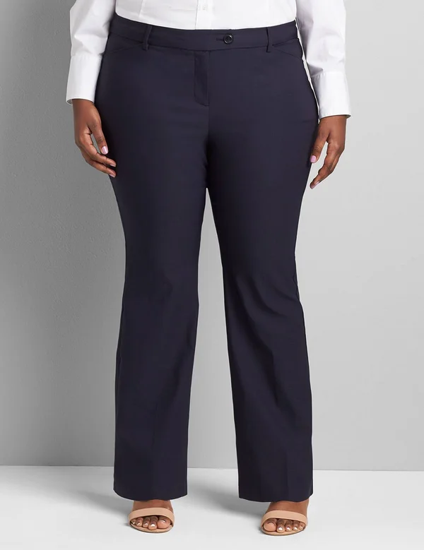 Plus Size Women's Signature Fit Boot 4-Season Pant, Size: 24, Night Sky, Lane Bryant
