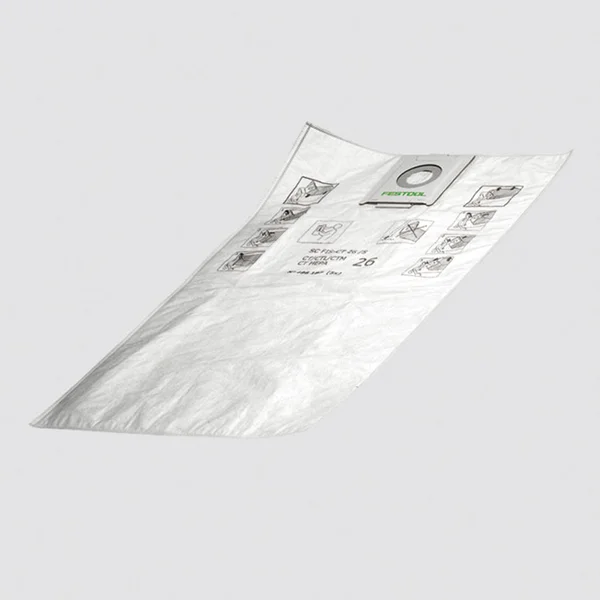 FESTOOL 497539 Self Clean Filter Bags for CT 48, 5-Pack