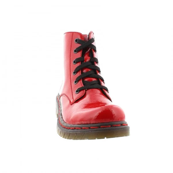 Rieker 76240-33 Red Patent 38 EU Womens Ankle Boots